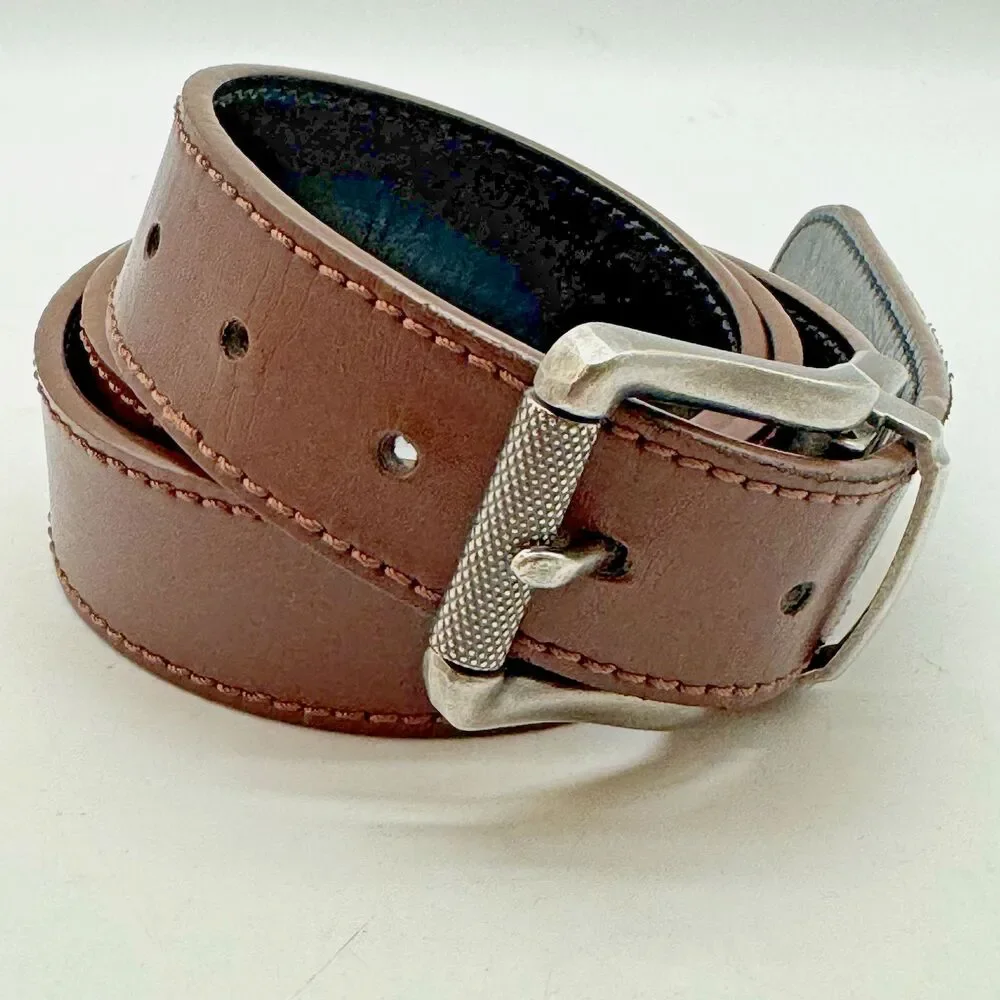 Aeropostale Y2K Brown Black Reversible Belt Men's M  1.25